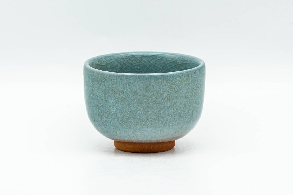 Japanese Teacup - Blue Celadon Glazed Sakura Guinomi - 40ml