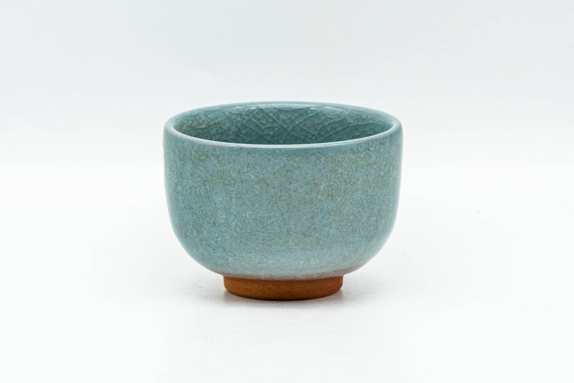 Japanese Teacup - Blue Celadon Glazed Sakura Guinomi - 40ml