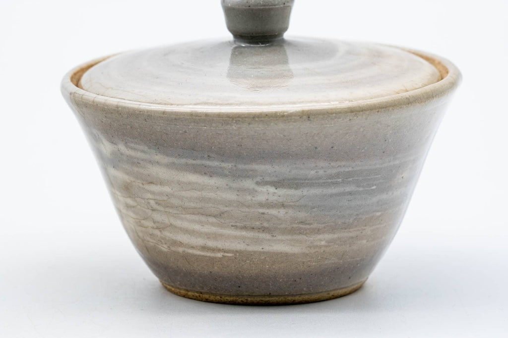 Japanese Houhin - 朝日焼 Asahi-yaki - Grey Hakeme Glazed Handleless Teapot - 100ml