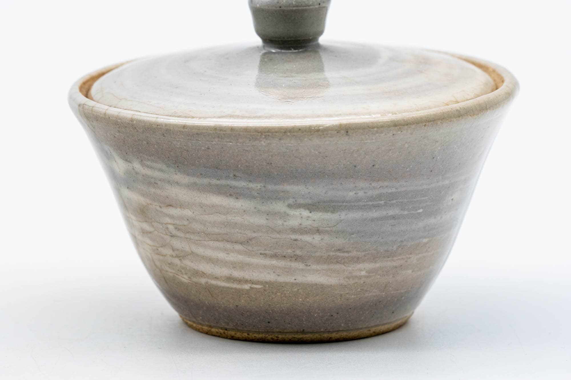 Japanese Houhin - 朝日焼 Asahi-yaki - Grey Hakeme Glazed Handleless Teapot - 100ml