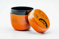 Japanese Natsume - Waterwheel Sakura Orange Lacquered Matcha Tea Caddy - 110ml