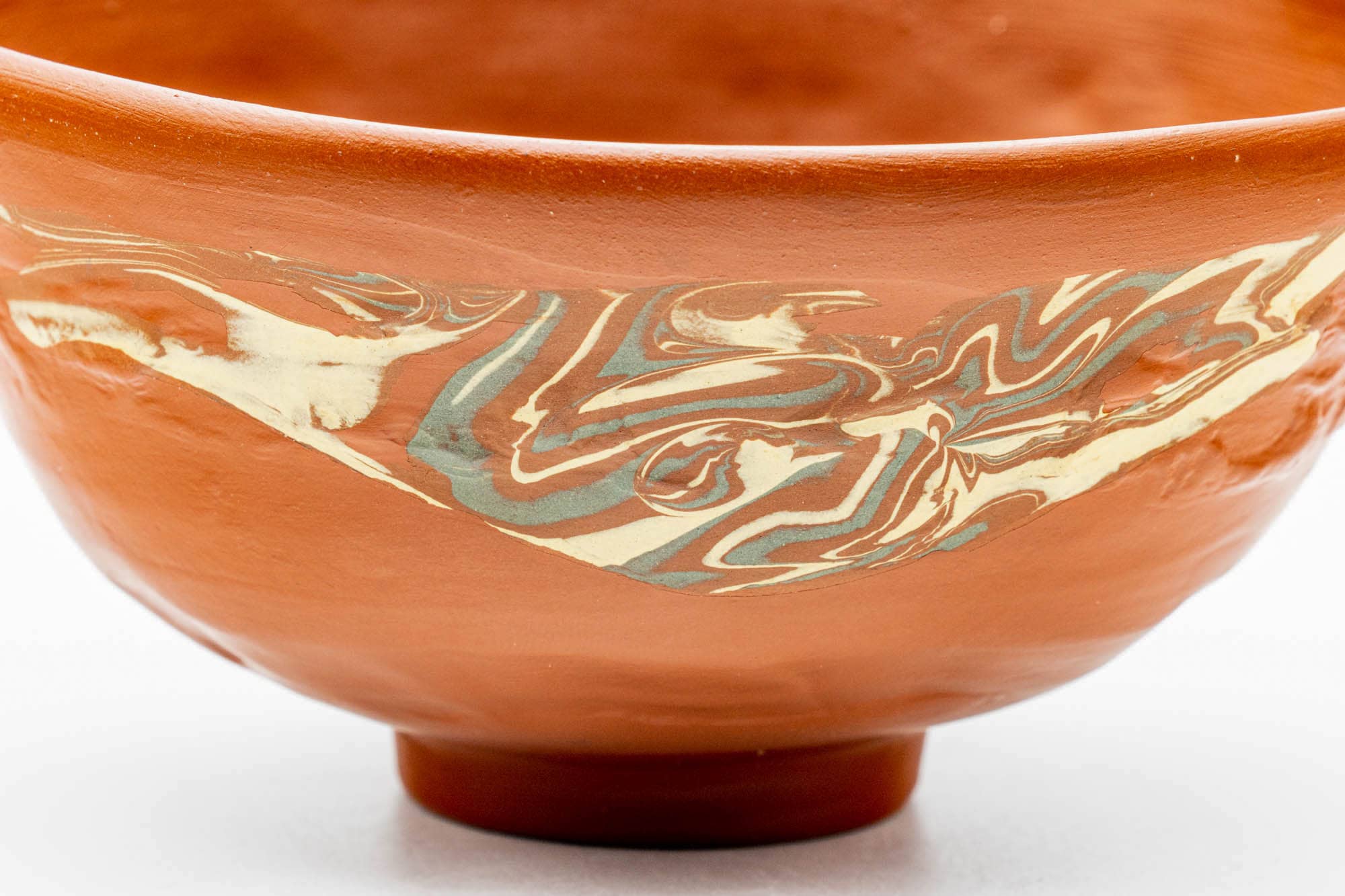 Japanese Matcha Bowl - 伸康 Nobuyasu - Nerikomi Tokoname-yaki Chawan - 250ml