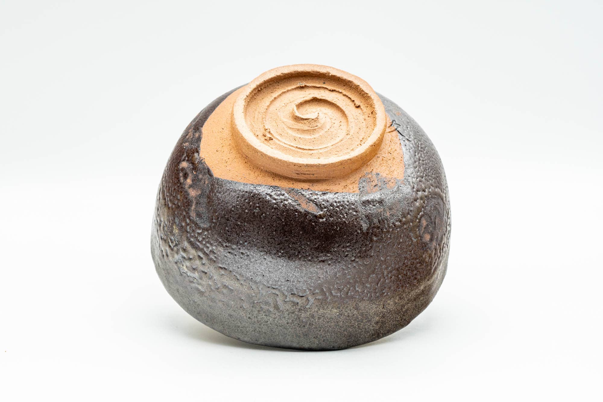 Japanese Matcha Bowl - 久 Matte Brown Textured Wabi-Sabi Chawan - 300ml