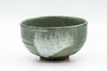 Japanese Matcha Bowl - Sage Green White Drip-Glazed Chawan - 250ml