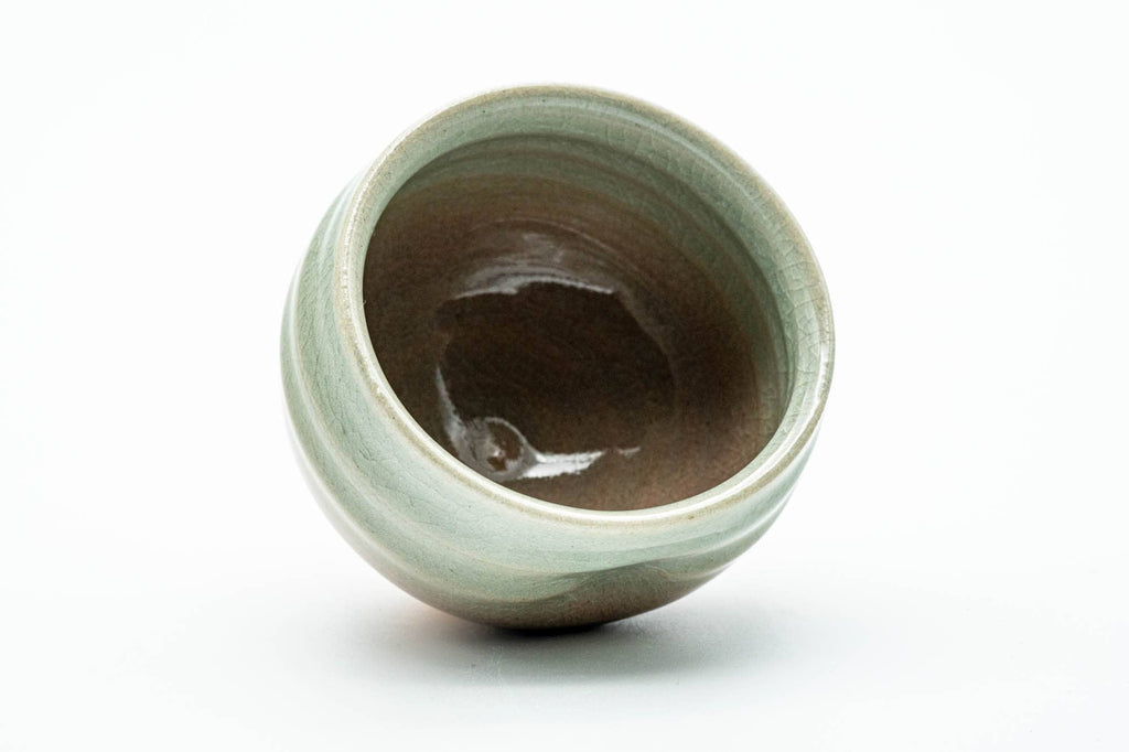 Japanese Teacup - Beige Pink Thumb-Indented Hagi-yaki Yunomi - 120ml