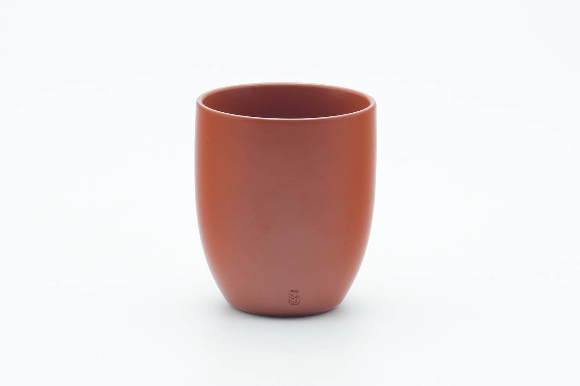 Japanese Teacup - Calligraphy Engraved Red Shudei Tokoname-yaki Yunomi - 100ml
