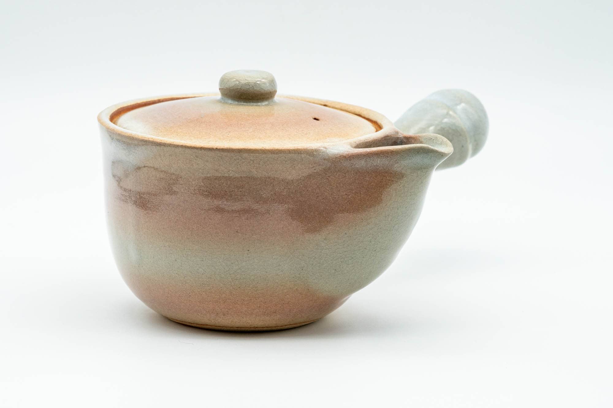 Japanese Kyusu - Beige Peach Glazed Hagi-yaki Do-ake Teapot - 320ml