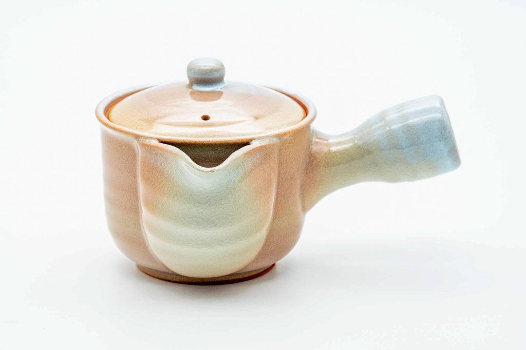 Japanese Kyusu - Pink White Drip-Glazed Hagi-yaki Do-ake Teapot - 300ml