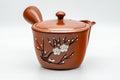 Japanese Kyusu - Plum Blossom Engraved Tokoname-yaki Mesh Teapot - 300ml
