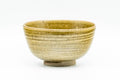 Japanese Matcha Bowl - Small Spiraling Yellow Wan-nari Chawan - 200ml