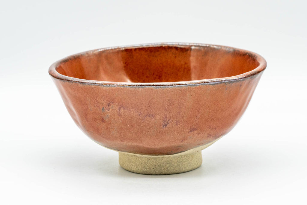 Japanese Matcha Bowl - 久 Amber Red Wabi-Sabi Chawan - 150ml