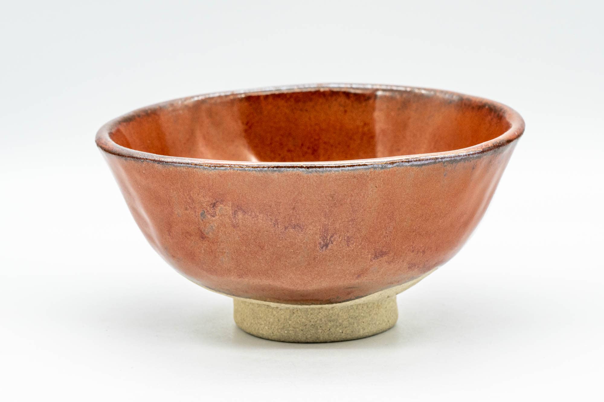 Japanese Matcha Bowl - 久 Amber Red Wabi-Sabi Chawan - 150ml