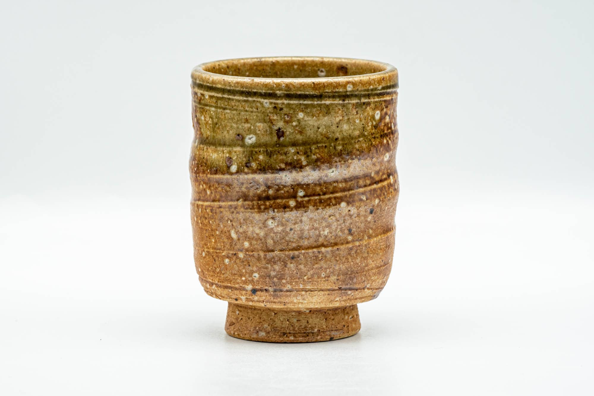 Japanese Teacup - Ash Glazed Shigaraki-yaki Tsutsu-gata Yunomi - 190ml