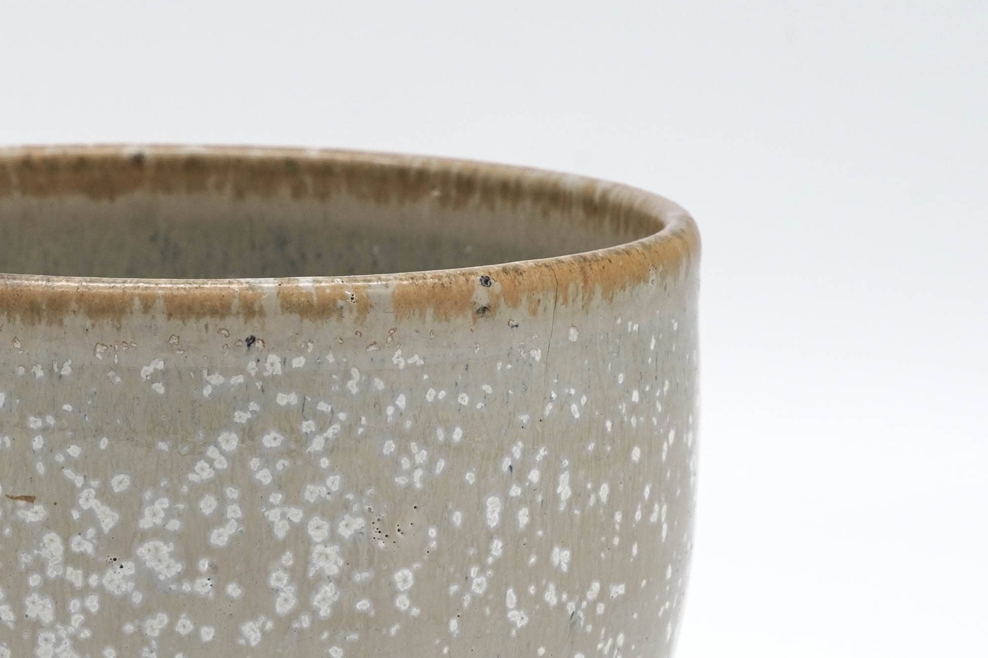 Japanese Matcha Bowl - Grey White Speckle Glazed Chawan - 250ml
