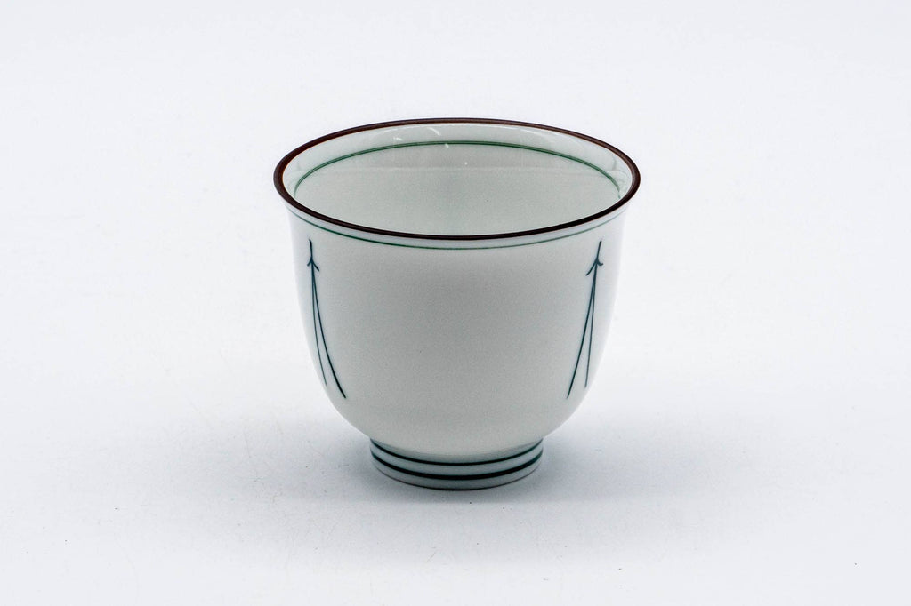 White Porcelain Pine Needle Mino-yaki Yunomi - 100ml