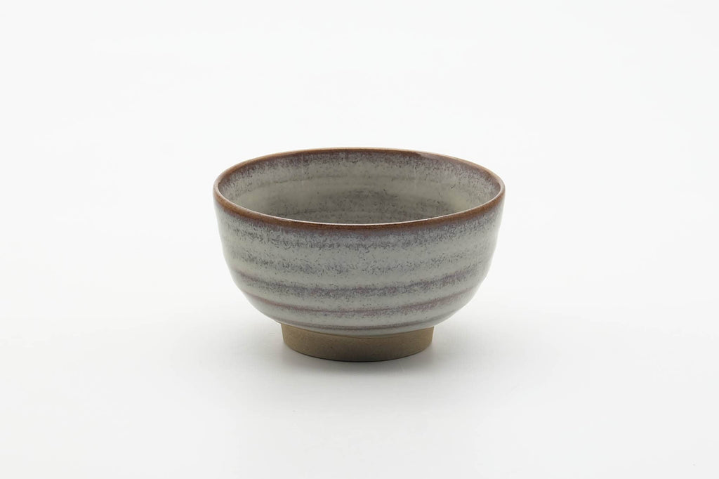 Japanese Teacup - Grey Milky Glazed Spiraling Yunomi - 130ml