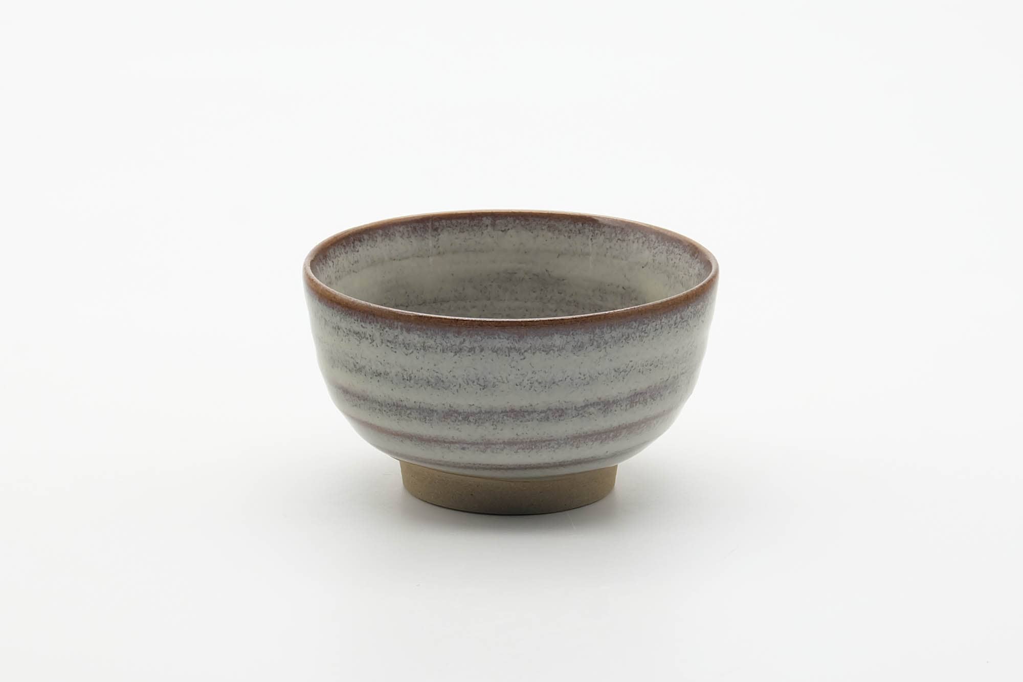 Japanese Teacup - Grey Milky Glazed Spiraling Yunomi - 130ml