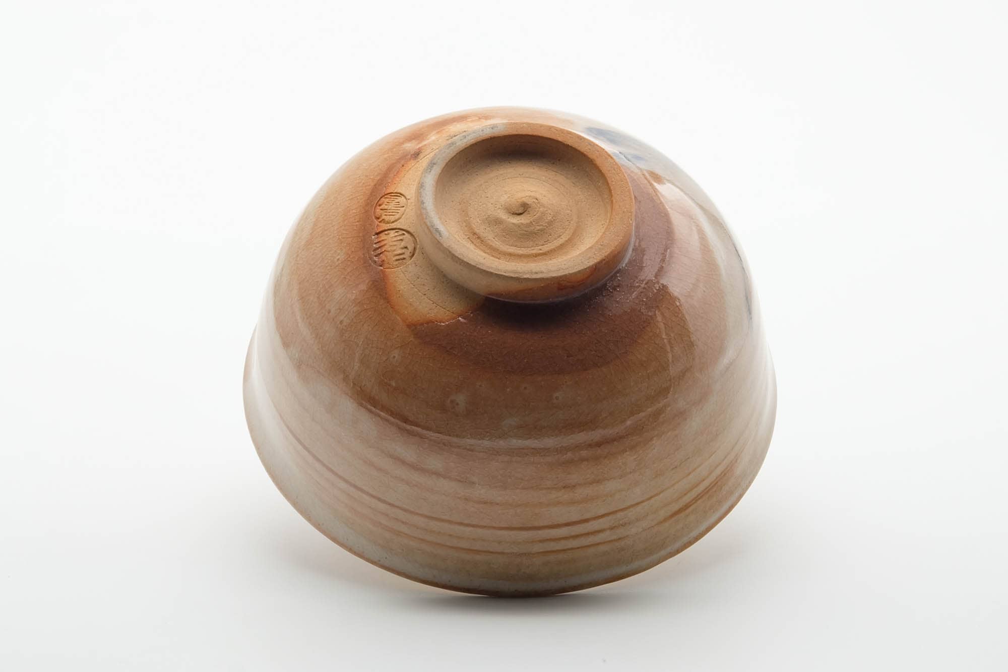 Japanese Matcha Bowl - Abstract Milky Peach Dragonfly Glazed Chawan - 330ml