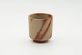 Japanese Teacup - Beige Orange Hidasuki Rice Straw Bizen-yaki Yunomi - 90ml