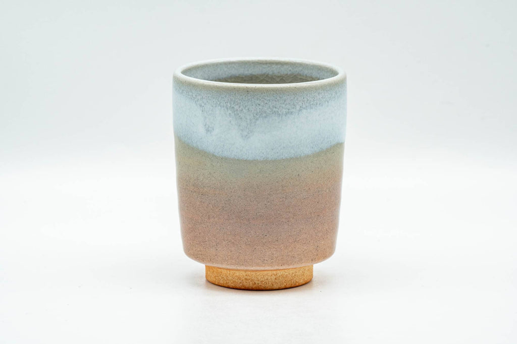 Japanese Teacup - Peach White Drip-Glazed Hagi-yaki Yunomi - 140ml
