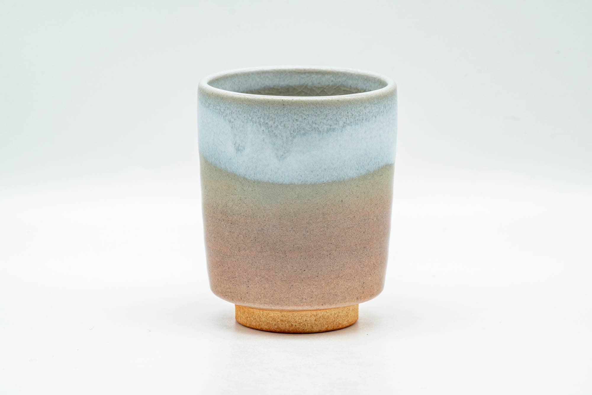 Japanese Teacup - Peach White Drip-Glazed Hagi-yaki Yunomi - 140ml