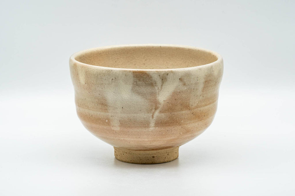 Japanese Matcha Bowl - Beige White Drip-Glazed Hagi-yaki Chawan - 350ml