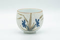 Japanese Teacup - White and Blue Floral Arita-yaki Yunomi - 140ml