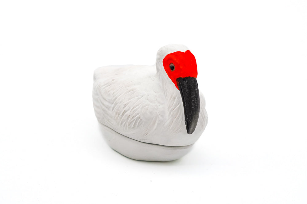 Japanese Kogo - Crested Ibis Incense Container