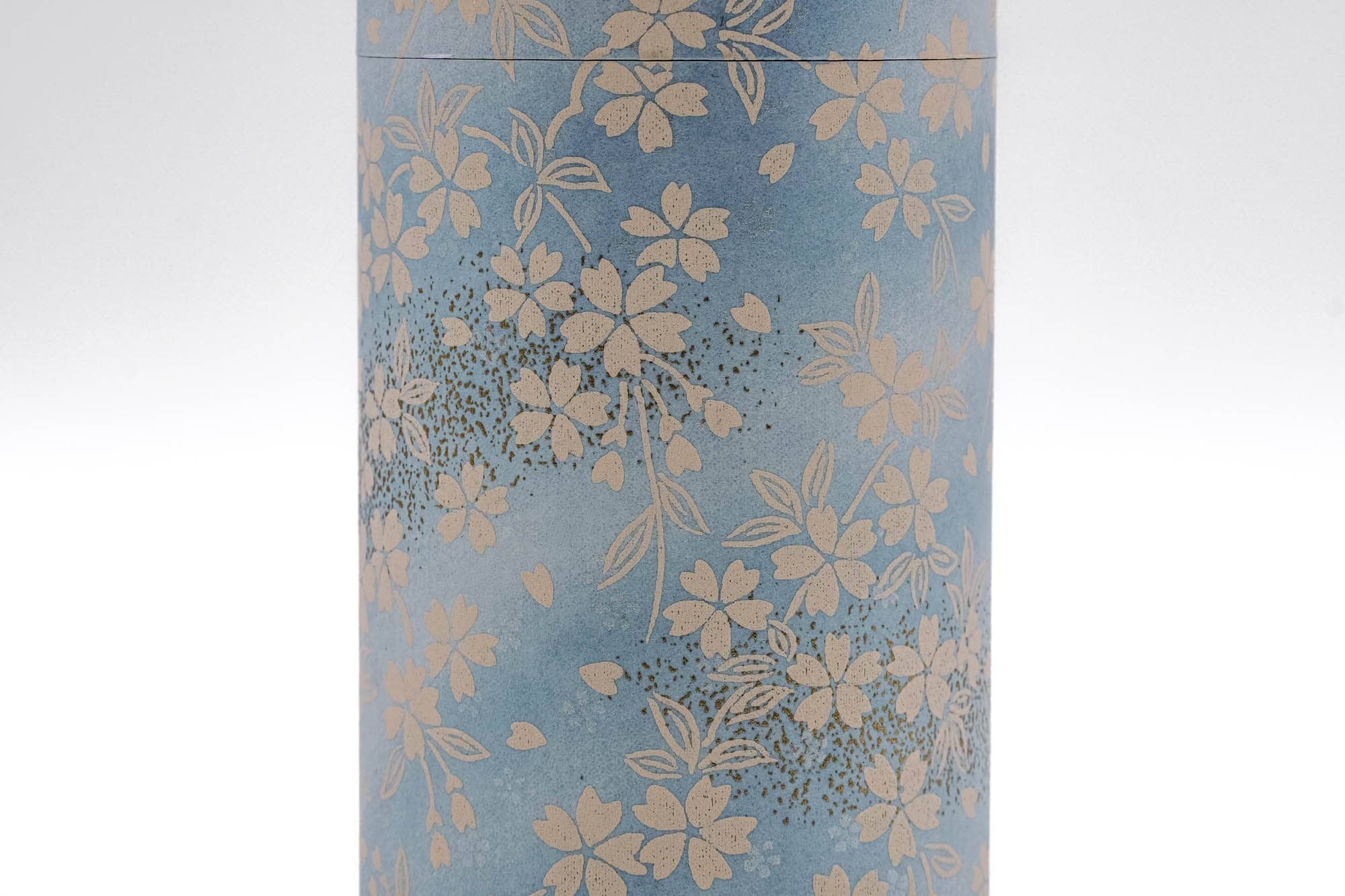 Blue Beige Sakura Washi Tea Canister - 200g