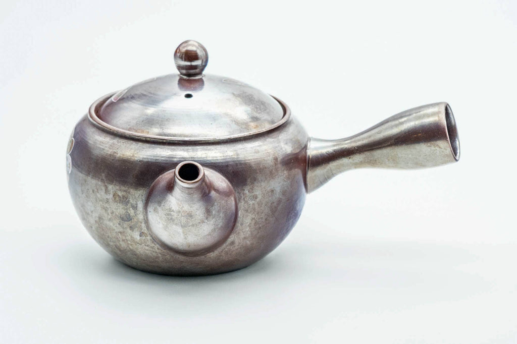 Japanese Kyusu - Large Floral Banko-yaki Mesh Teapot - 600ml