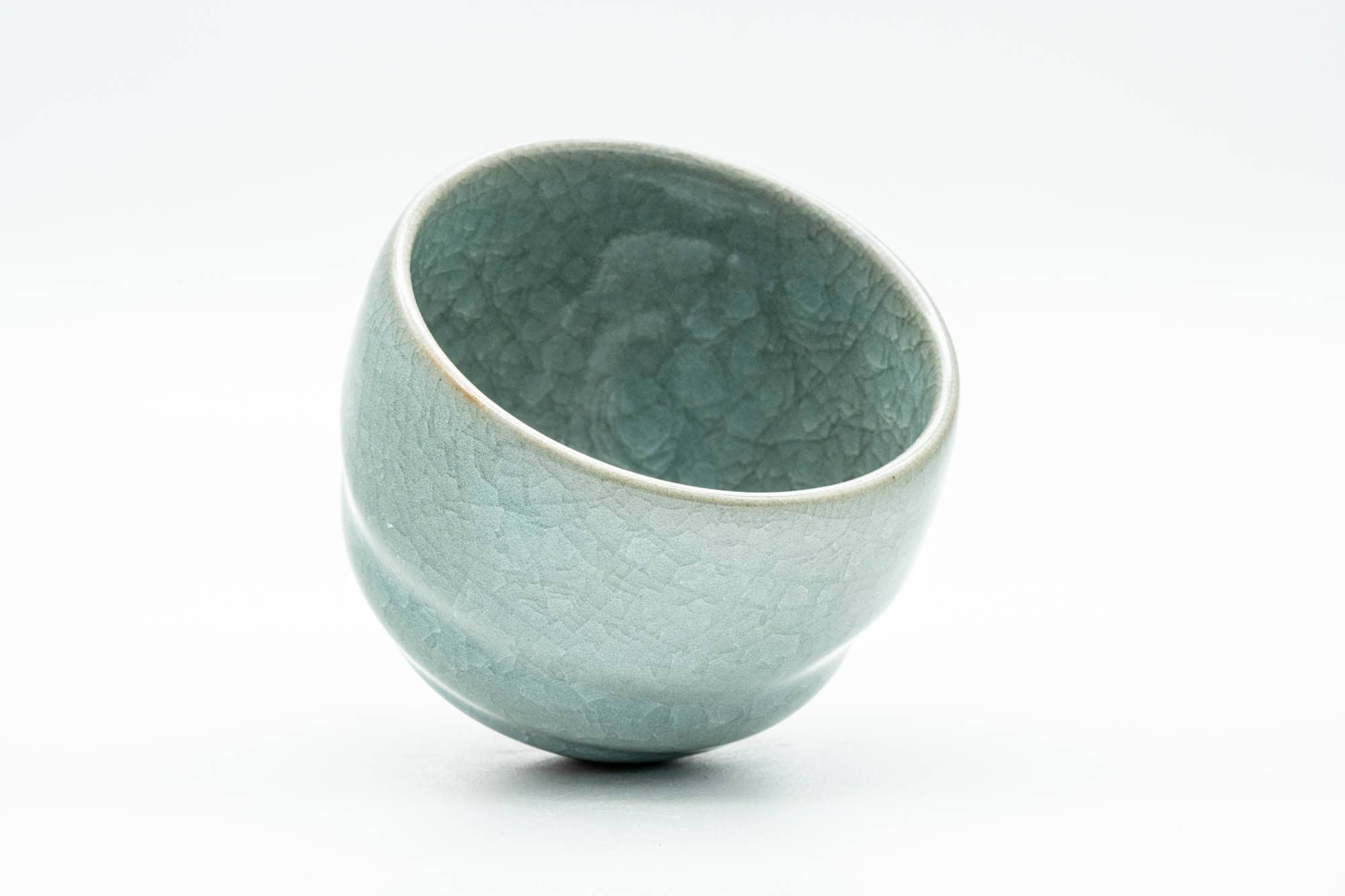 Japanese Teacup - Emerald Green Celadon Snowflake Glazed Yunomi - 220ml