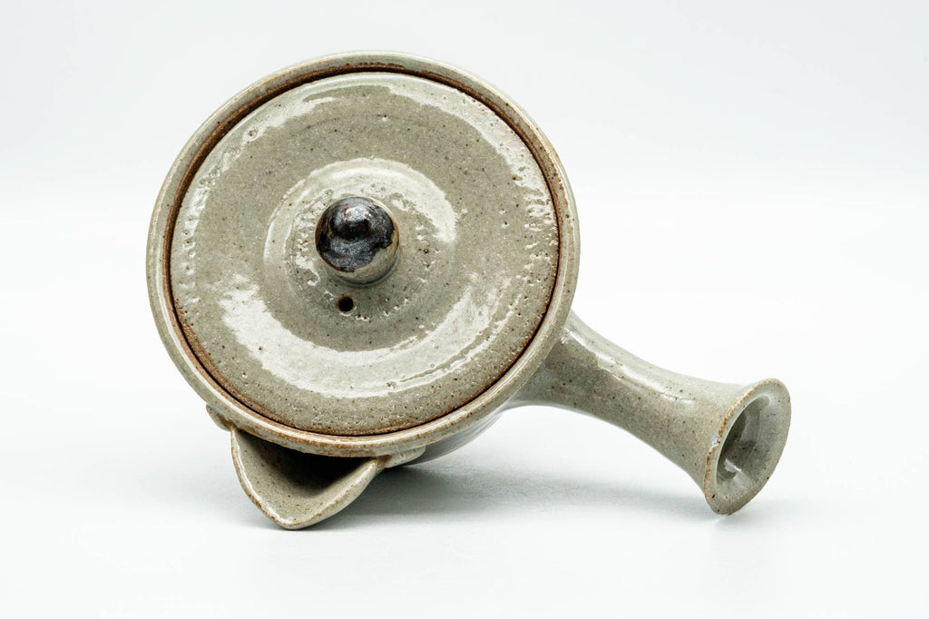 Japanese Kyusu - Long Grass Grey Glazed Karatsu-yaki Do-ake Teapot - 160ml