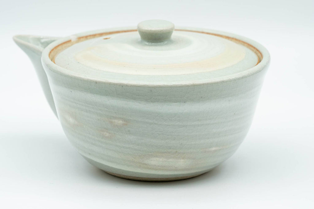 Japanese Houhin - Grey White Hakeme Ceramic Filter Handleless Teapot - 150ml