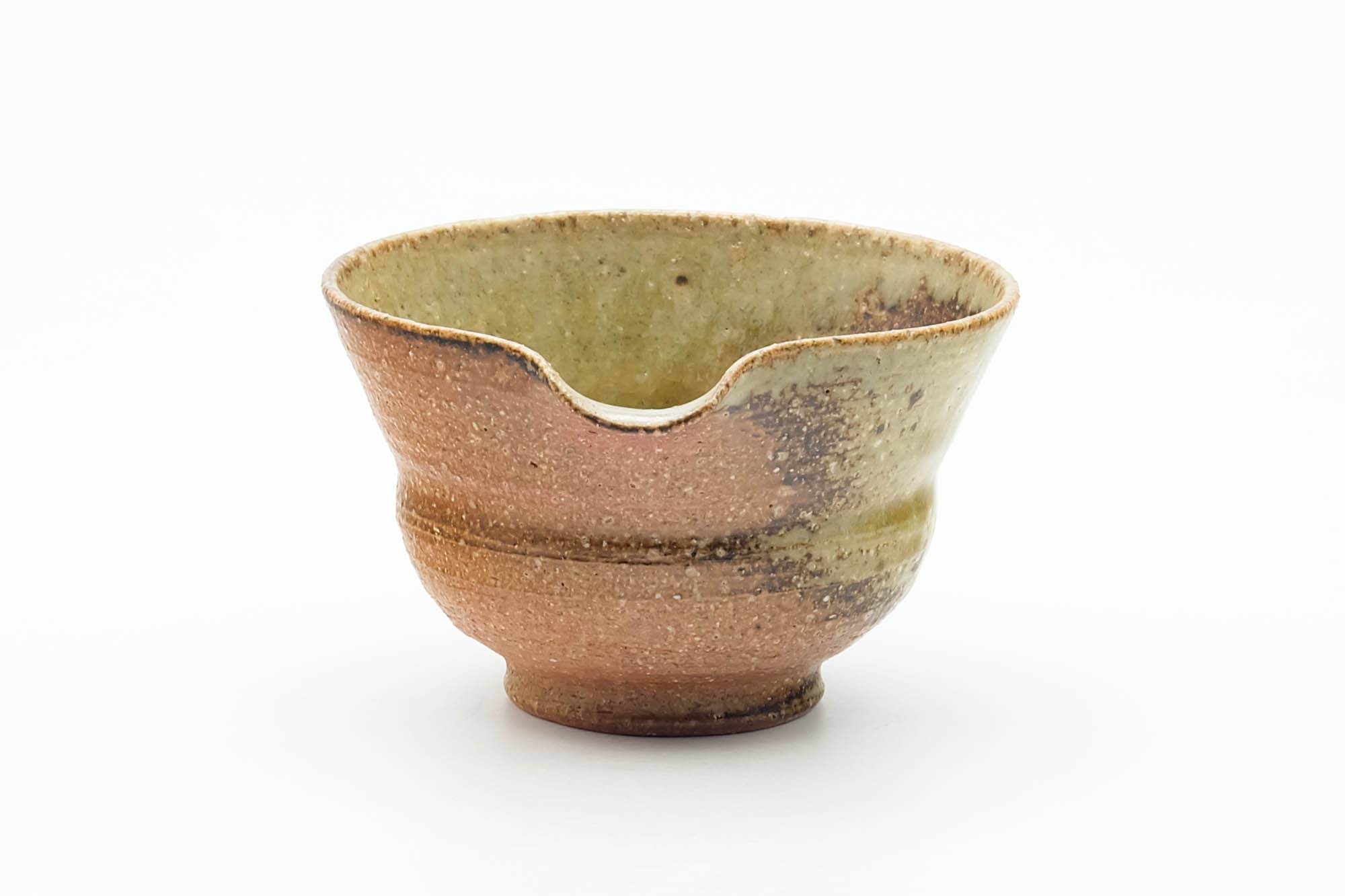 Japanese Katakuchi - Ash Glazed Shigaraki-yaki Spouted Water Cooler - 80ml
