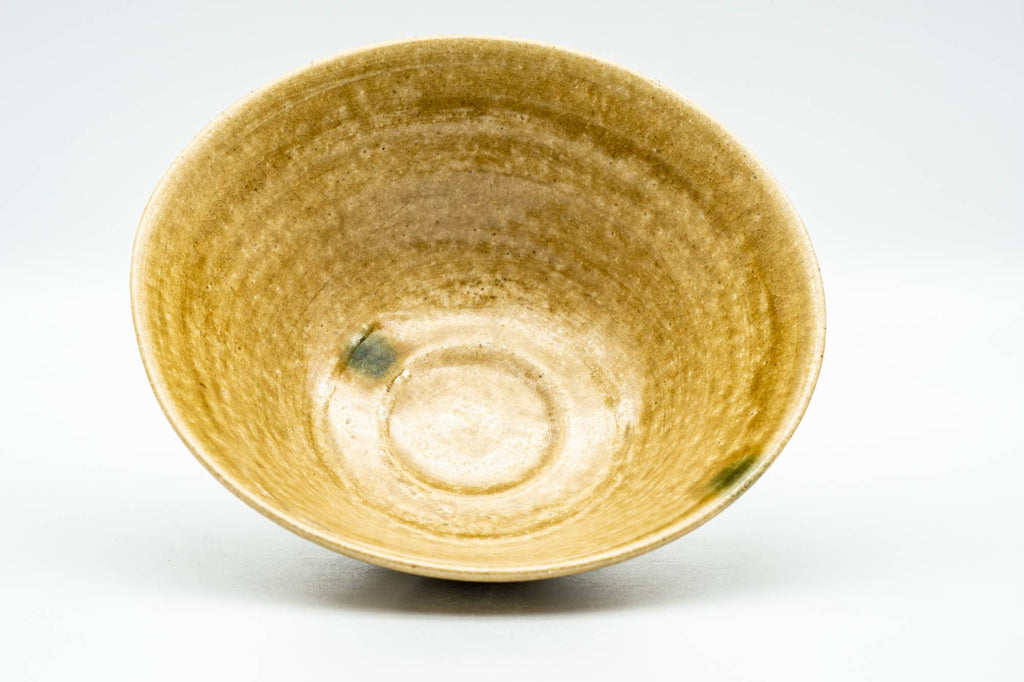 Japanese Matcha Bowl - Yellow Irabo Hira-gata Summer Chawan - 150ml