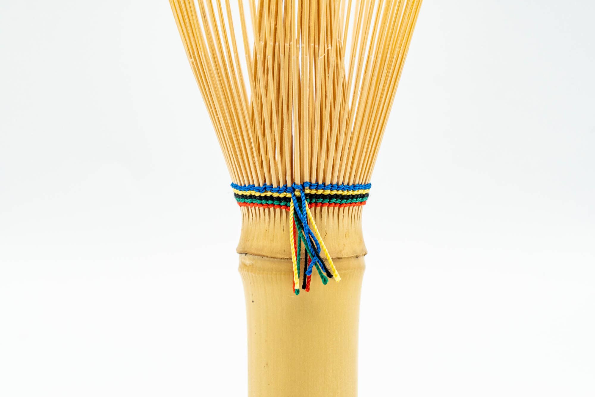 Five-Coloured Chasen - White Bamboo Matcha Whisk