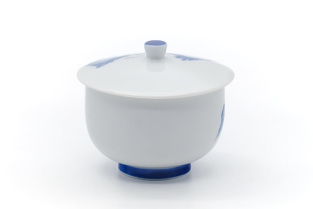 Japanese Teacup - Blue Mountainous Arita Lidded Yunomi - 175ml