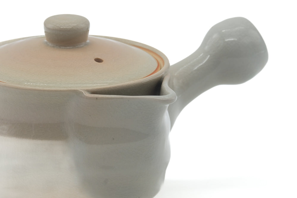 Japanese Tea Set - Classic Hagi Kyusu Teapot with 5 Yunomi Teacups