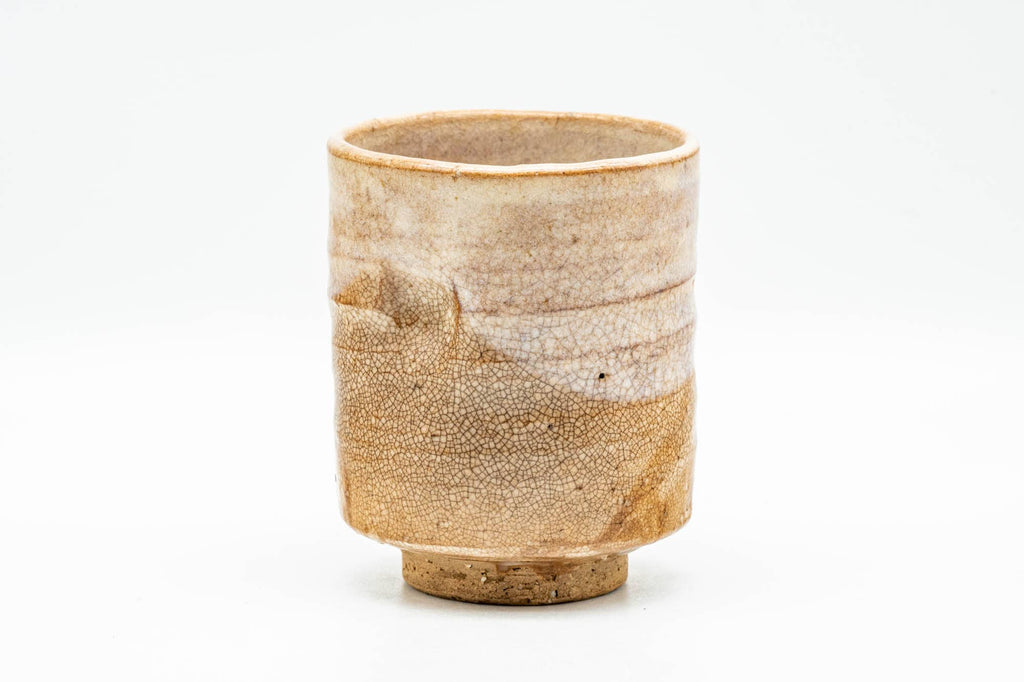 Japanese Teacup - Beige White Earthy Hagi-yaki Yunomi - 160ml