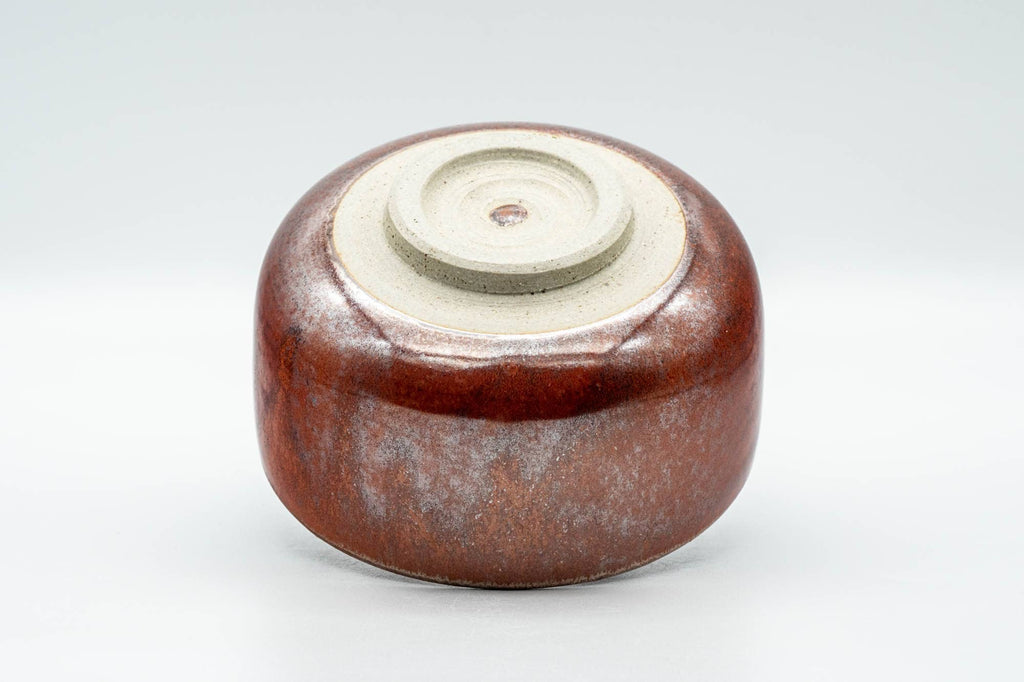 Japanese Matcha Bowl - Metallic Red Glazed Hantsutsu-gata Chawan - 350ml