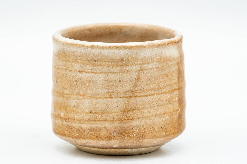 Japanese Teacup - Beige Drip-Glazed Hagi-yaki Yunomi - 70ml