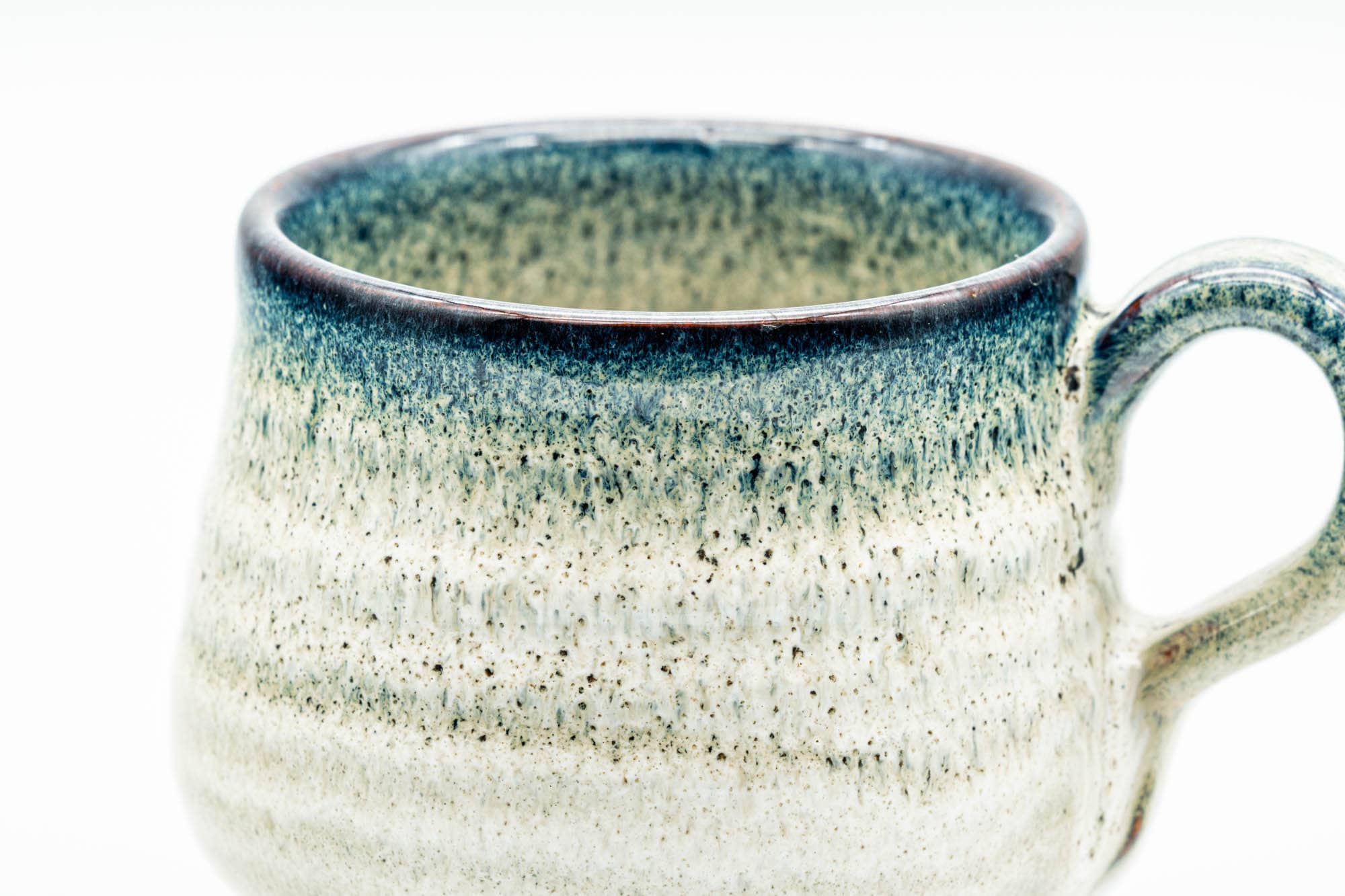 Japanese Teacup - Blue White Koishiwara-yaki Ushirode Yunomi - 150ml