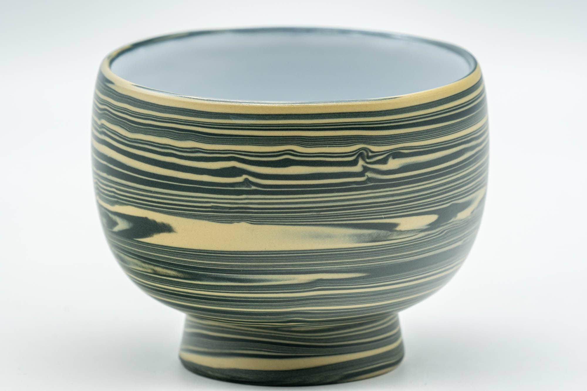 Japanese Teacup - Green, Yellow, and White Nerikomi Tokoname-yaki Yunomi - 100ml