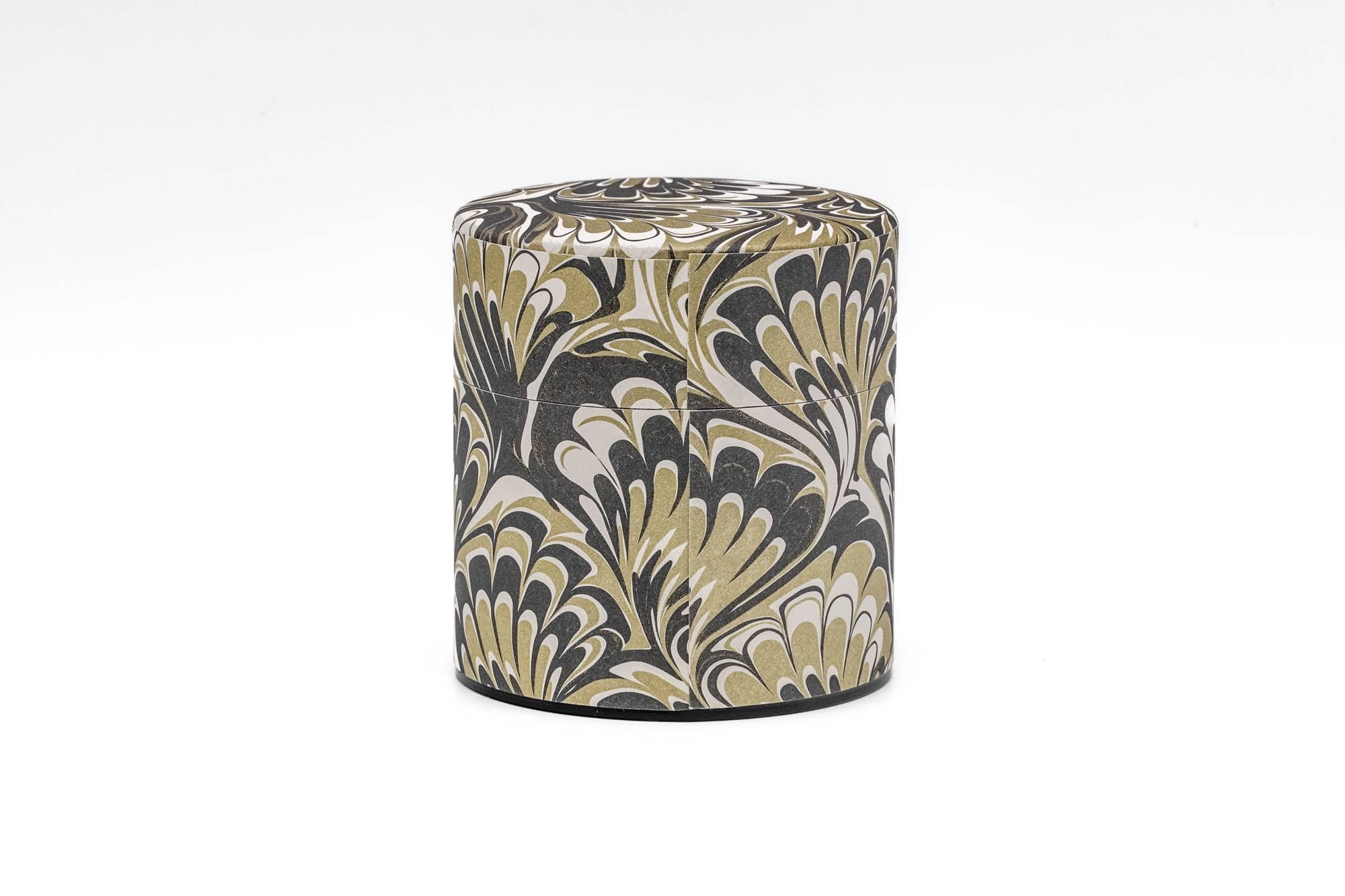 Black Gold Marbled Florentine Paper Tea Canister - 100g