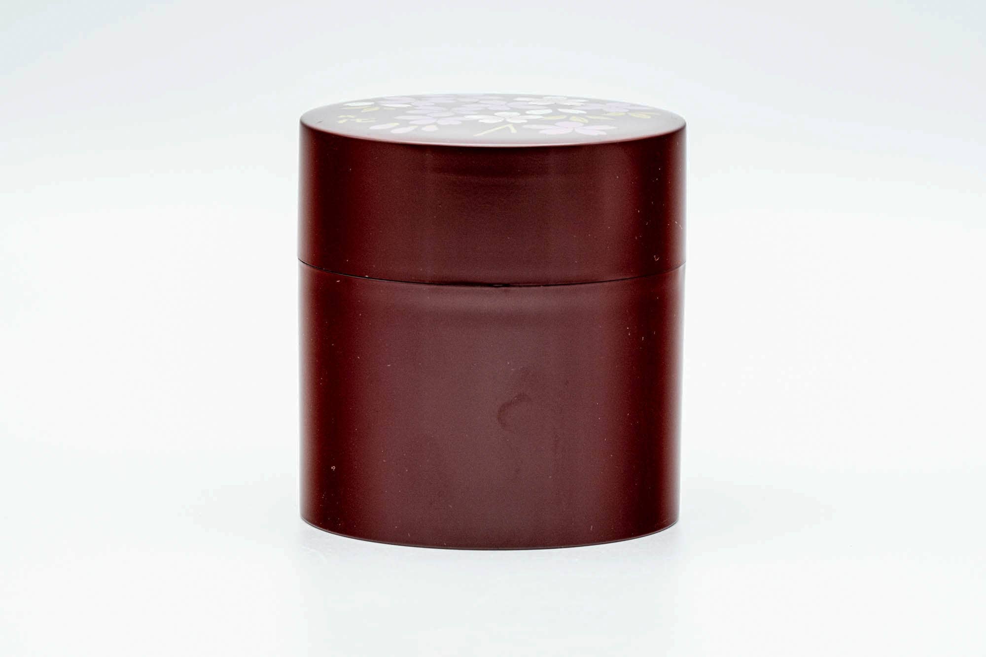 Japanese Chazutsu - Floral Magenta Plastic Tea Canister - 300ml