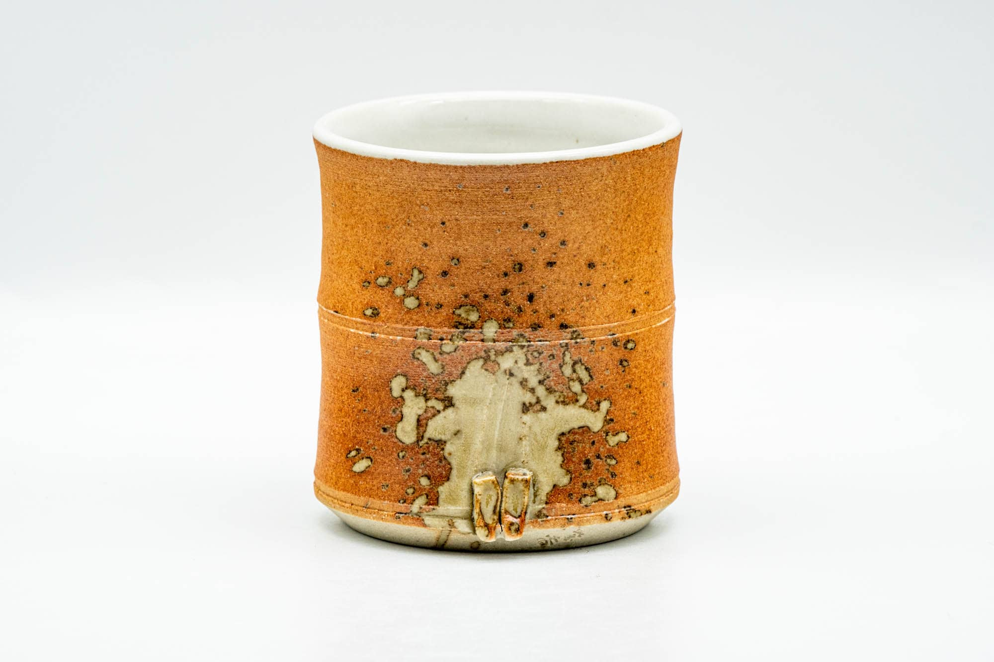 Japanese Teacup - Ash Glazed Bamboo-Shaped Shigaraki-yaki Yunomi - 200ml