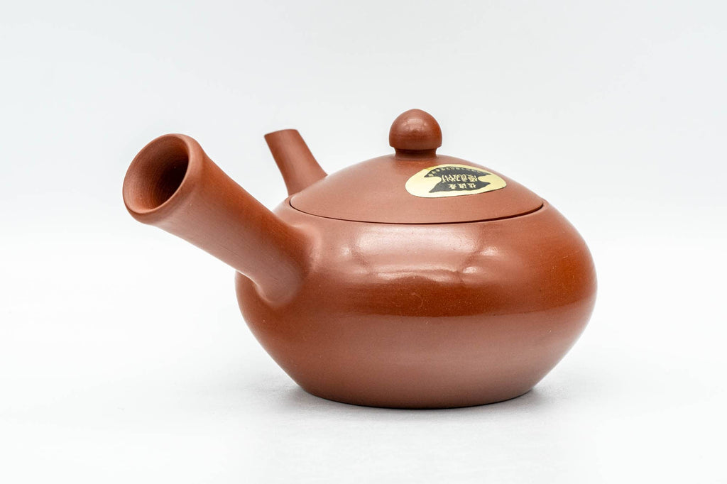 Japanese Tea Set - Glossy Tokoname-yaki Debeso Kyusu Teapot with 5 Yunomi Teacups