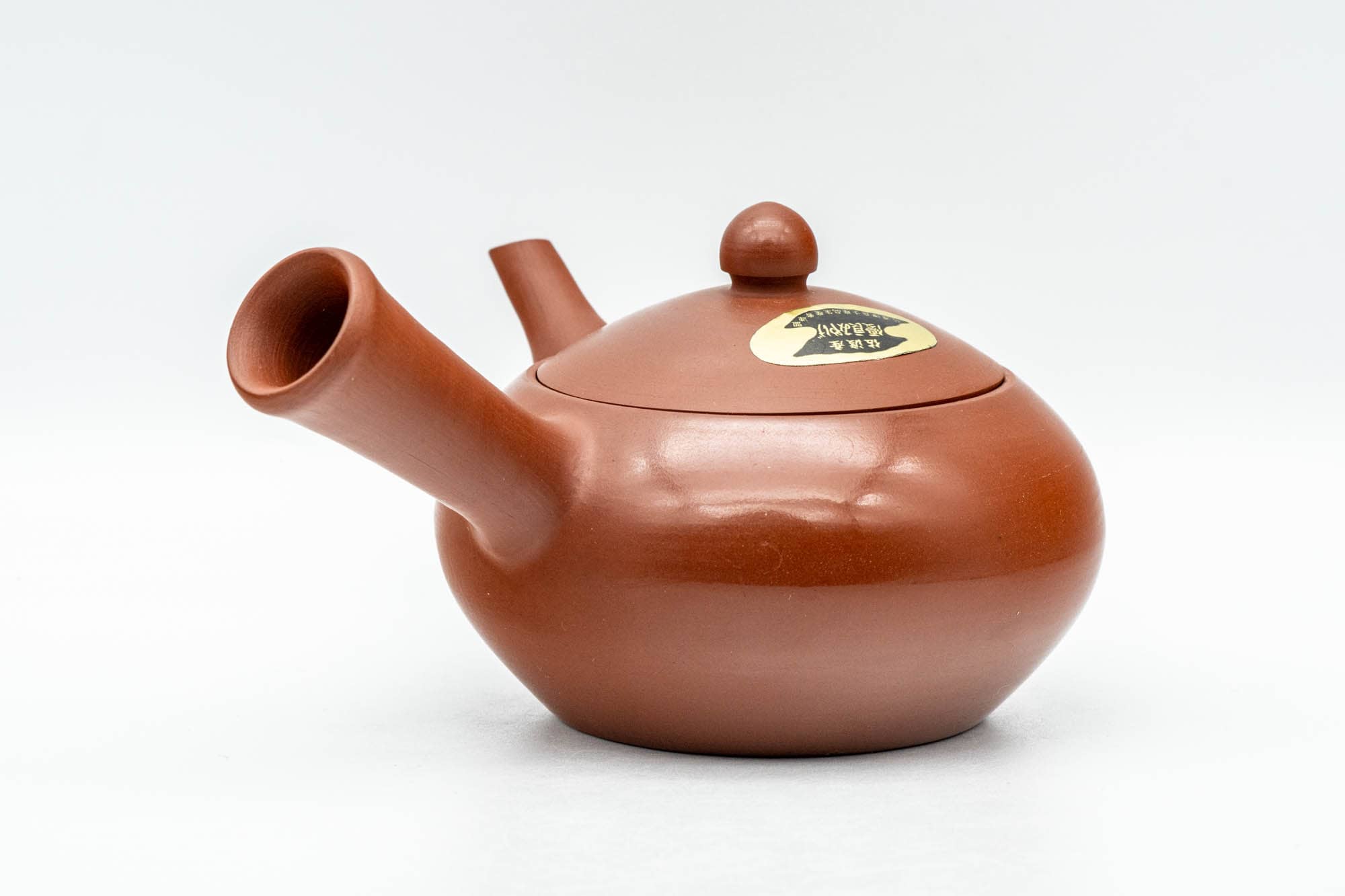 Japanese Tea Set - Glossy Tokoname-yaki Debeso Kyusu Teapot with 5 Yunomi Teacups