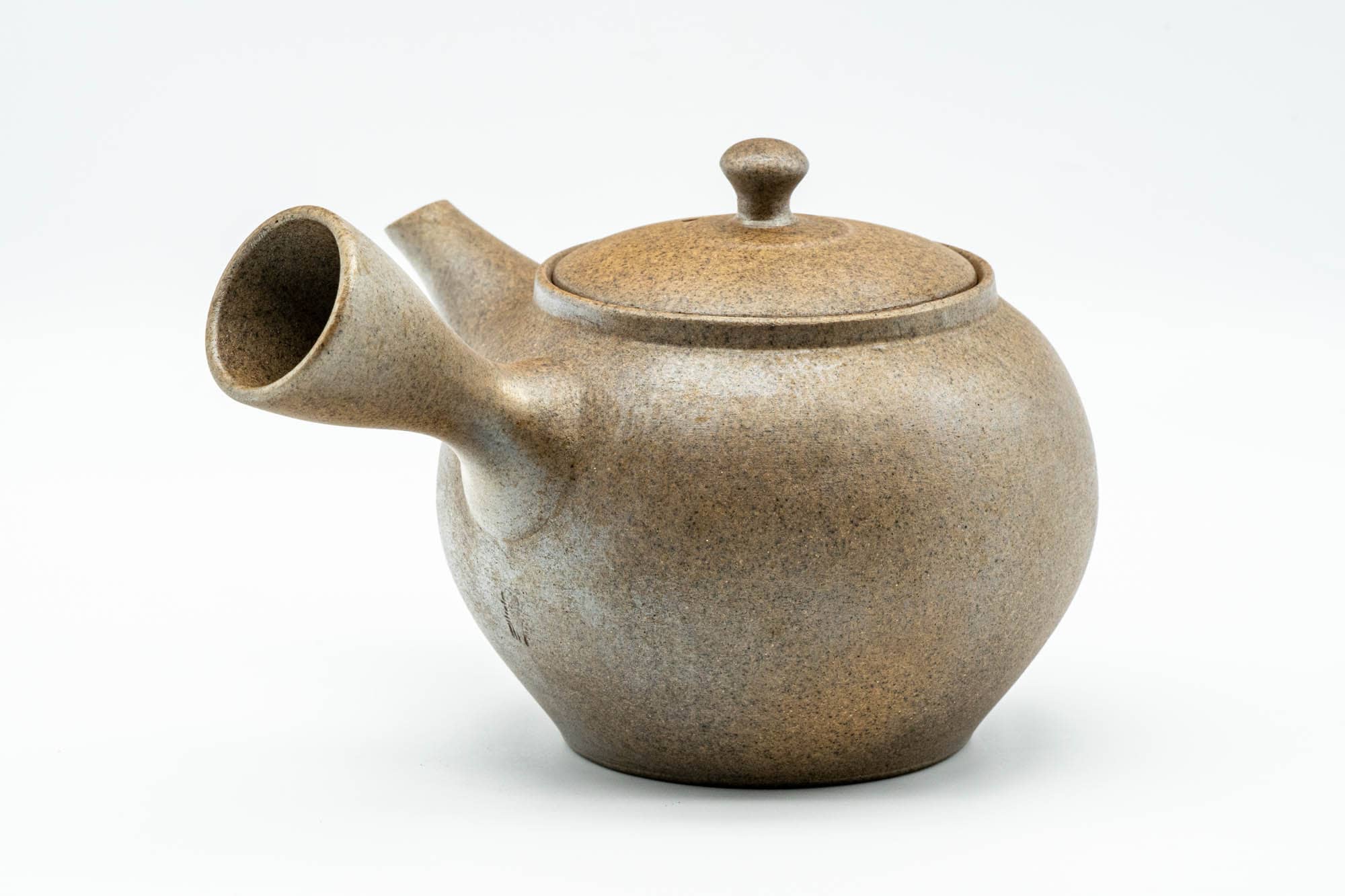 Japanese Kyusu - Beige Stoneware Bizen-yaki Debeso Teapot - 300ml