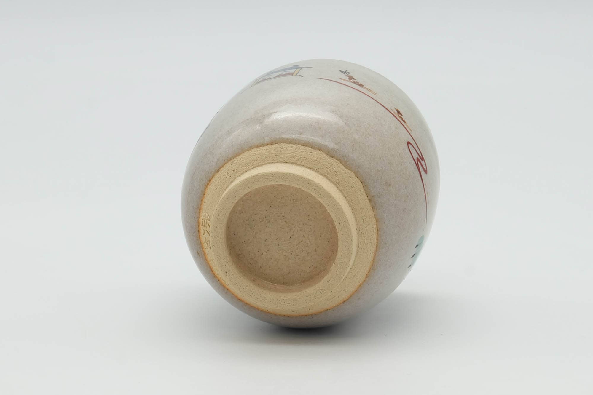 Japanese Teacup - 赤膚山 Akiyama Kiln - Nara Village-themed Akahada-yaki Yunomi - 150ml